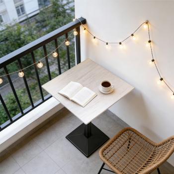 Preview: Muxing Gastronomiemöbel Cafe Bar Restaurants Hotel Einrichtung Tisch Bistrotisch 60*60*75cm /FJ60/