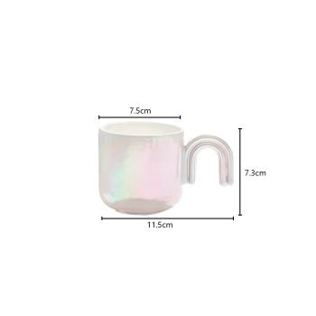 Muxing Schleifen-Design Keramik-Tasse mit Untertasse, traumhaft elegante Kaffee-Tasse, hochwertiges Set für die Nachmittagstee-Zeit