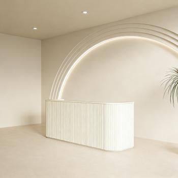 Geschäft Salon Empfangstisch Theke Tresen Kasse Laden Beige 300*60cm 【DZK-B3 300】