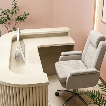 Muxing Moderner Empfangstresen / Kassentheke / Bartheke – Minimalistisches Design【M Tiaowen ZJ 60】