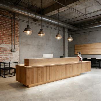 Muxing Industrie Design Theke Empfangs- und Kassentresen für Shops, kreatives Büro- und Studio Bar Setup
