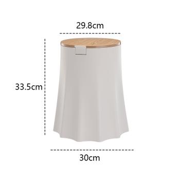 MuXing Plastik Mülleimer, Abfalleimer, Robuster Abfallbehälter, Papierkorb für Büros, Küche und Wohnzimmer Weiß 29,8 x 33,5 cm /TG3700/