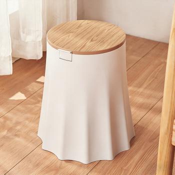 MuXing Plastik Mülleimer, Abfalleimer, Robuster Abfallbehälter, Papierkorb für Büros, Küche und Wohnzimmer Weiß 29,8 x 33,5 cm /TG3700/