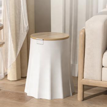 Preview: MuXing Plastik Mülleimer, Abfalleimer, Robuster Abfallbehälter, Papierkorb für Büros, Küche und Wohnzimmer Weiß 29,8 x 33,5 cm /TG3700/