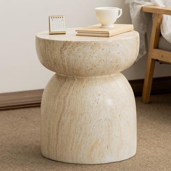 Preview: Muxing Runder Couchtisch & Beistelltisch – moderner Wohnzimmertisch, Sofatisch, Kaffeetisch, Teetisch, dekorativer Loungetisch 40*47.5cm /XPZCJ/