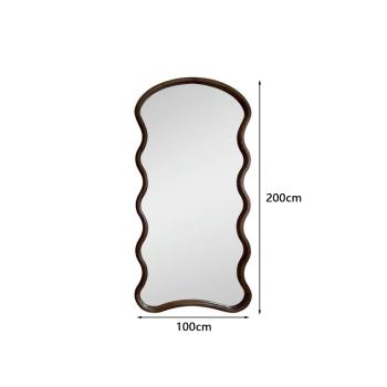 Muxing Ganzkörperspiegel großer Spiegel Standspiegel Ankleidespiegel moderner Spiegel Wellenförmiger Ganzkörperspiegel