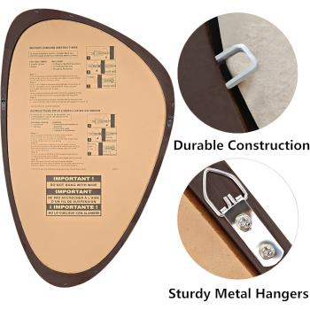 MuXing Wandmontierter Schminkspiegel für Zuhause, Waschtisch Spiegel, Schlafzimmer Kosmetikspiegel, Wandspiegel