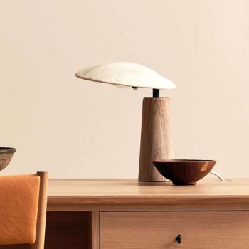 Preview: Muxing 3-Farbwechsel Tischlampe aus Massivholz, Nachttischlampe, Stimmungslicht für Schlafzimmer, Wohnzimmer und Dekoration, 25x20x30 cm /JYTD/