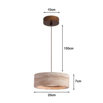 MuXing Moderne Pendelleuchte – Dimmbar in 3 Farben, Design Lampe für Esszimmer, Schlafzimmer & Bar, Elegante Deckenleuchte, Energieeffizient 20 cm