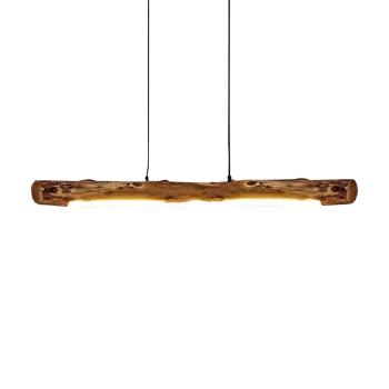 MuXing Pendelleuchte aus Massivholz – Stilvolle Energiesparende Deckenlampe für Wohnzimmer, Esszimmer, Cafés, Bar, Hängelampe, Design Lampe 100x8cm /SMDD100/