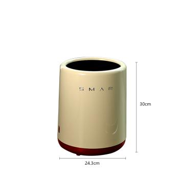 Muxing Mülleimer Haushalt – Küchenmülleimer, Badmülleimer, Papierkorb Büro & Schlafzimmer, Abfallbehälter für Zuhause Cremeweiß 12L 30*24.3cm /LJTYK/