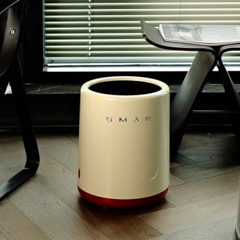 Muxing Mülleimer Haushalt – Küchenmülleimer, Badmülleimer, Papierkorb Büro & Schlafzimmer, Abfallbehälter für Zuhause Cremeweiß 12L 30*24.3cm /LJTYK/