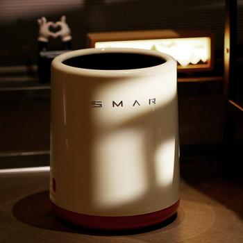 Muxing Mülleimer Haushalt – Küchenmülleimer, Badmülleimer, Papierkorb Büro & Schlafzimmer, Abfallbehälter für Zuhause Cremeweiß 12L 30*24.3cm /LJTYK/