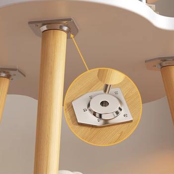 Preview: MuXing Doppelstock-Beistelltische, Couchtisch ideal als Sofatisch, Kompakte, stilvolle Teetische für das Schlafzimmer oder Wohnzimmer Weiß 40*50cm 【DH54DL】