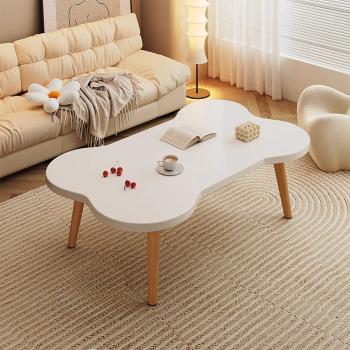 MuXing Kleiner Moderner Couchtisch, Stilvoller Beistelltisch für Wohnzimmer, Vielseitiger Teetisch, Perfekt als Kaffee-Tisch Weiß 60*40*30cm 【VB563G】