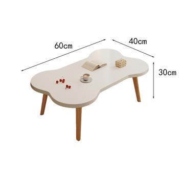 MuXing Kleiner Moderner Couchtisch, Stilvoller Beistelltisch für Wohnzimmer, Vielseitiger Teetisch, Perfekt als Kaffee-Tisch Weiß 60*40*30cm 【VB563G】