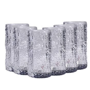 MuXing Highball-Glas Glasbecher Trinkglas Cocktailglas Kristallglass 6-teiliges Set 350 ml