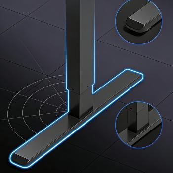 Muxing Elektrisch höhenverstellbarer Schreibtisch, Smart Büro Tisch, Computertisch, Steh-Sitz Tisch, Lerntisch 120*60cm