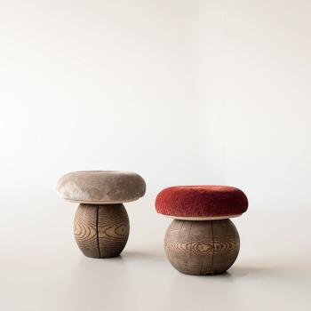 MuXing Massivholz Kinderhocker, Sitzhocker, für Wohnzimmer & Eingangsbereich, Schuhwechselhocker, Praktischer Beistellhocker für Sofa 42x42x38cm【MGD56G】