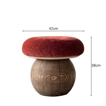 MuXing Massivholz Kinderhocker, Sitzhocker, für Wohnzimmer & Eingangsbereich, Schuhwechselhocker, Praktischer Beistellhocker für Sofa 42x42x38cm【MGD56G】