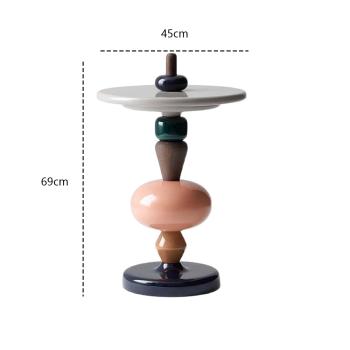 MuXing Moderner Beistelltisch für kleine Räume – Vielseitiger Dekotisch und praktischer Couchtisch für Sofa, Wohnzimmer und enge Räume L45*H69cm