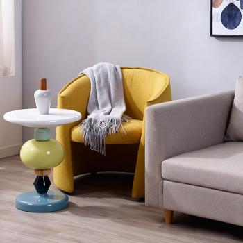 MuXing Moderner Beistelltisch für kleine Räume – Vielseitiger Dekotisch und praktischer Couchtisch für Sofa, Wohnzimmer und enge Räume L45*H69cm