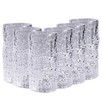 MuXing Highball-Glas Glasbecher Trinkglas Cocktailglas Kristallglass 6-teiliges Set 350 ml