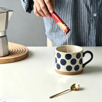 Muxing Keramik Kaffeebecher mit Henkel, Tasse, Trinkbecher, Teetasse, Cappuccinotasse, Kaffeetasse, Retro Becher 450ML