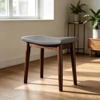 Muxing Hocker, Sattelhocker, Frisiertischhocker, Haushocke, Einfacher Sattelhocker, Grau 45*27*46cm【CXMAD46】
