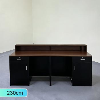 Muxing Theke Maßanfertigung Kasse Großer Kassentisch Bartheke Bartisch Bar Empfangstheke Schwarz【HCTG】