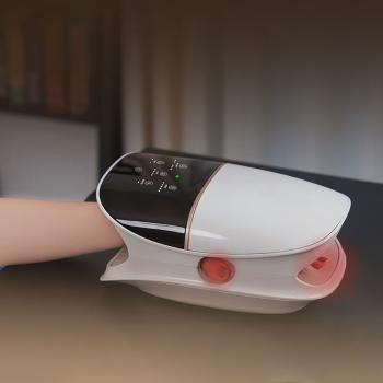 Finger-Massagegerät mit Wärme, Vibration und Dehnung – Elektrischer Hand- und Fingermassager zur Schmerzlinderung Weiß 25x17x12,3cm【GHX-S002】