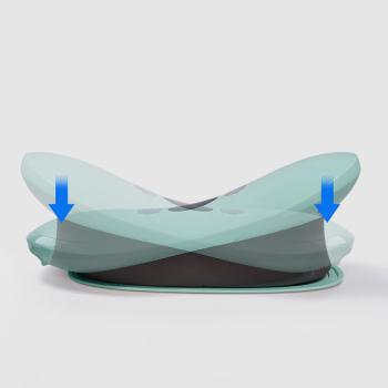 Lendenmassagegerät – 3D Vibration & Wärmeanwendung, Intelligente Fernbedienung, Luftkissen & Stretching für Rücken, Heim&Büro 42x19x8cm【GHX-W002】