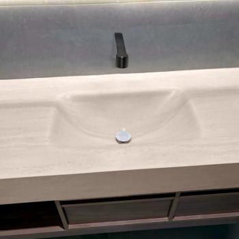 MuXing Waschbecken Waschtisch-Set mit LED-Spiegel und Schränk, Spüle ohne Armaturloch【RW016】