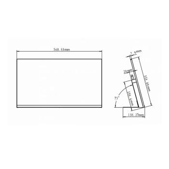 MuXing Digital Signage Bildschirm Full HD, Fernsteuerung, Zeitsteuerung, Smart Split-Screen, Gewerbliche Nutzung 23.8 Zoll Tischwerbemonitor /GGJ23Z/
