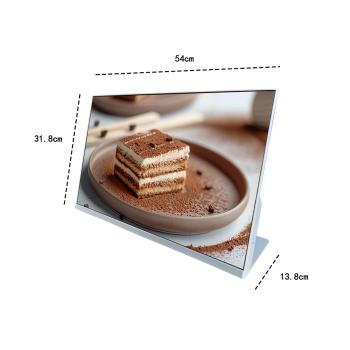 MuXing Digital Signage Bildschirm Full HD, Fernsteuerung, Zeitsteuerung, Smart Split-Screen, Gewerbliche Nutzung 23.8 Zoll Tischwerbemonitor /GGJ23Z/