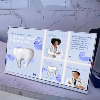 MuXing Digital Signage Bildschirm Full HD, Fernsteuerung, Zeitsteuerung, Smart Split-Screen, Gewerbliche Nutzung 23.8 Zoll Tischwerbemonitor /GGJ23Z/