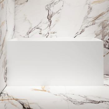 Preview: Muxing Badewanne, Badewanne für Zuhause, Quadratische Badewanne, Acrylbadewanne, Wandbadewanne, Badewanne für kleine Wohnungen 100 x 70 x 60 cm