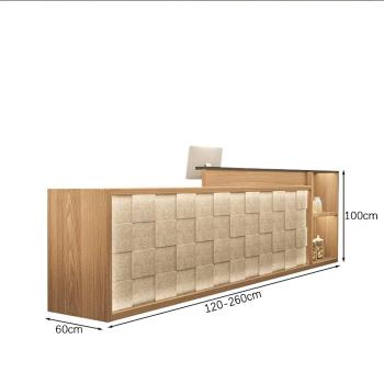 MuXing Bartisch Tresen Theke Empfang Servicebereich Empfangstheke Kassentheke Kasse LED-Bartheke Maßgefertigte Bartheke Braun