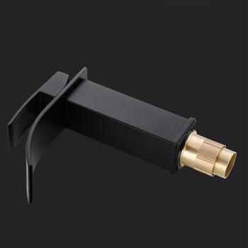 Muxing Wasserhahn, Schwarze Wasserhahn, Unterbau-Waschtischarmatur, Edelstahlarmatur, Spritzschutzarmatur