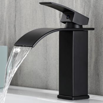 Muxing Wasserhahn, Schwarze Wasserhahn, Unterbau-Waschtischarmatur, Edelstahlarmatur, Spritzschutzarmatur