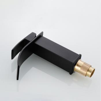 Muxing Wasserhahn, Schwarze Wasserhahn, Unterbau-Waschtischarmatur, Edelstahlarmatur, Spritzschutzarmatur