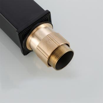 Muxing Wasserhahn, Schwarze Wasserhahn, Unterbau-Waschtischarmatur, Edelstahlarmatur, Spritzschutzarmatur