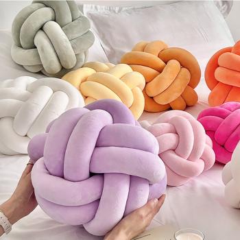 Preview: Muxing Kugelförmiges Dekokissen  Heimdekokissen  Schlichtes-Dekokissen  Rückenkissen  28 x 28 cm