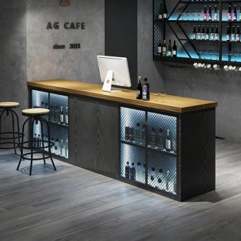 Preview: Muxing Theke Empfangstresen Rezeption Industriedesign Kassentisch Restaurant-Theke Empfangstheke Bar-Theke 【TWHP】