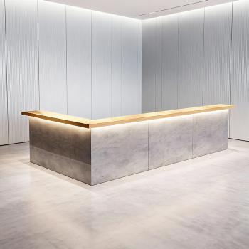 MuXing Eckige Bartheke,Restaurant-Kassentheke,Bar-Bartheke,Café-Bartheke,Ladentheke,Theke für Gaststätten, Maßgefertigte Bartheke Grau