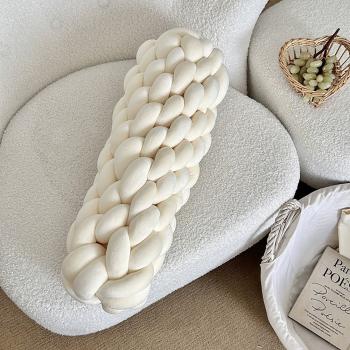 Muxing Dekokissen  Schlafzimmerkissen  Zopfmuster-Dekokissen  Sofakissen  Dekoratives Dekokissen  17 x 17 x 50 cm