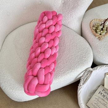 Muxing Dekokissen  Schlafzimmerkissen  Zopfmuster-Dekokissen  Sofakissen  Dekoratives Dekokissen  17 x 17 x 50 cm