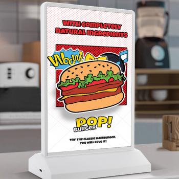 Preview: Muxing Doppelseitige LED-Leuchtbox, beleuchtetes Werbedisplay für Geschäfte und Restaurants mit Netzteil