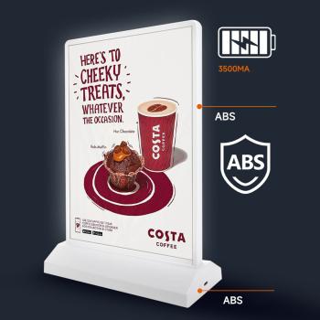 Muxing Doppelseitige LED-Leuchtbox, beleuchtetes Werbedisplay für Geschäfte und Restaurants mit Netzteil