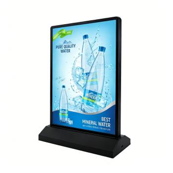 Muxing Doppelseitige LED-Leuchtbox, beleuchtetes Werbedisplay für Geschäfte und Restaurants mit Netzteil